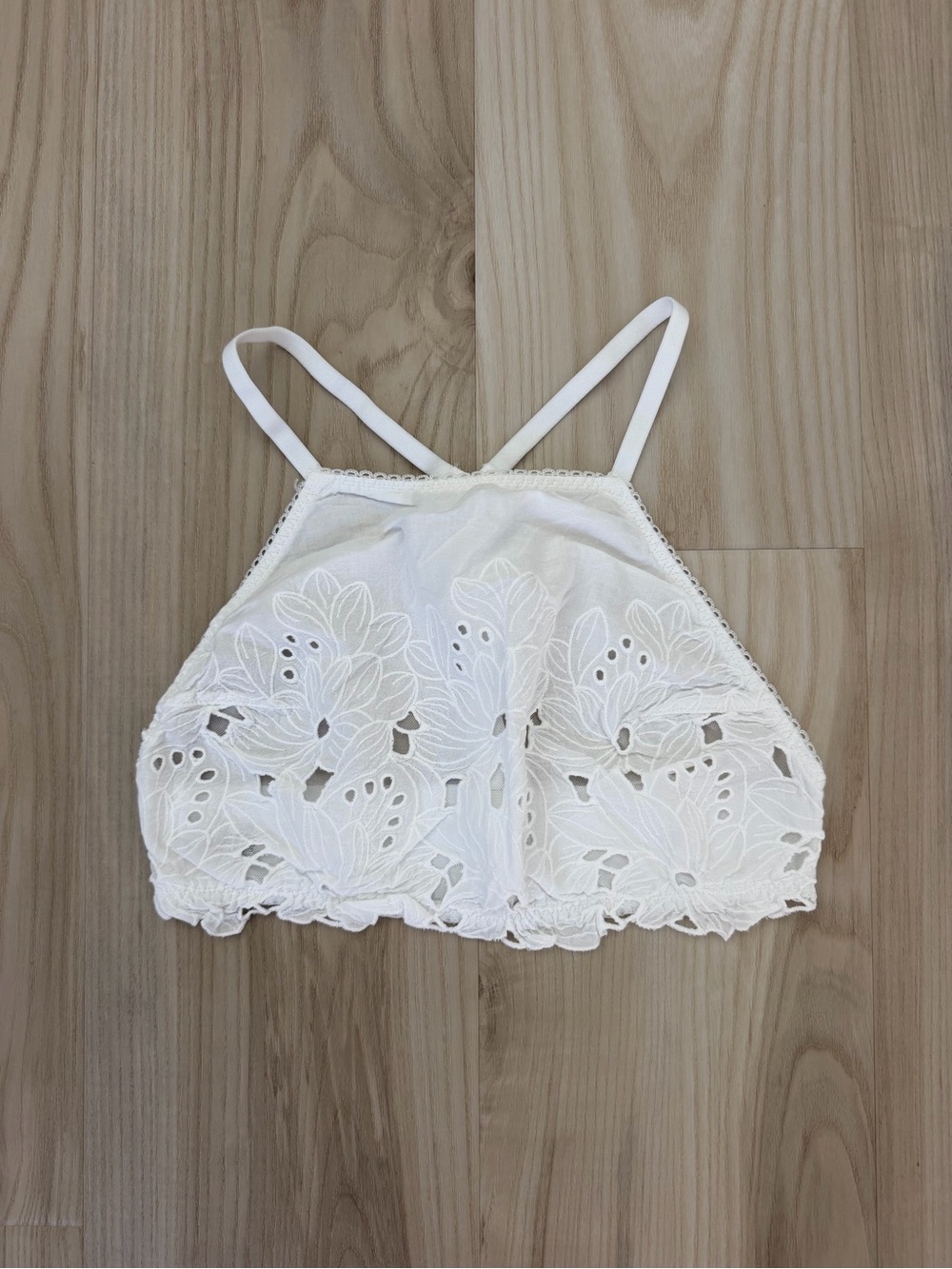Free People Intimately Floral Embroidered Cropped Tank